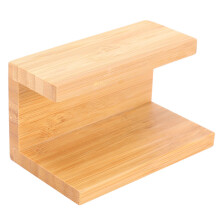 3X Bamboo Wood Desktop Business Card Holder for Desk Sturdy Business Card Display Stand for Men Women