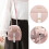 3X  Backpack Small Diagonal Bag Leather Backpack Cute Bow Backpack Ladies Wallet 3