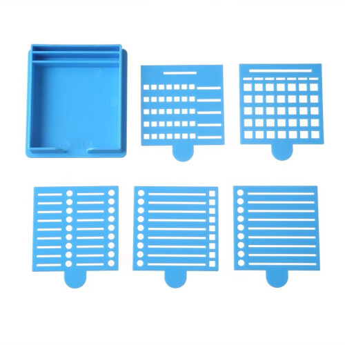 Sticky Note Stencil Template,Sticky Notes Dispenser,Reusable Note Organizer,Sticky Pads Dispenser with Stencil