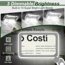 Reading Magnifying Glass with Light, 4X Rechargeable Handheld Illuminated Magnifier Folding Loupe Large Lens for Seniors