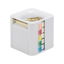 5-in-1 Sticky Note Holder Multifunction Sticky Note Dispenser with Sticky Notes, Sticky Tabs, Sticky Rolls A