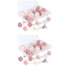 Flower Push Pins Cork Notice Board Thumb Tacks Drawing Pins Chart Pins for Office Notice Board Bulletin Board