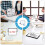 Tableau Blanc Effaçable à Sec avec Support, Tableau Blanc Effaçable avec Support, Tableau de Présentation Scolaire, Bureau Stable, Format A4 6