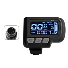LCD-EN06 Elektrofahrrad-LCD-Anzeige, Armaturenbrett mit USB 24 V, 36 V, 48 V für Mountainbike, Elektroroller, 6-Polig