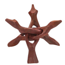 Wooden Sticks Bracket Tools Wooden Bracket Tripod Decorative Base Handmade Crafts Red