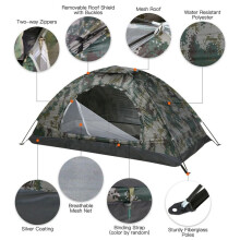 1/2 Personen Ultraleichtes Campingzelt, Einlagig, Tragbares Wanderzelt, Anti-UV-Beschichtung, LSF 30+, für das Angeln Am Strand im Freien