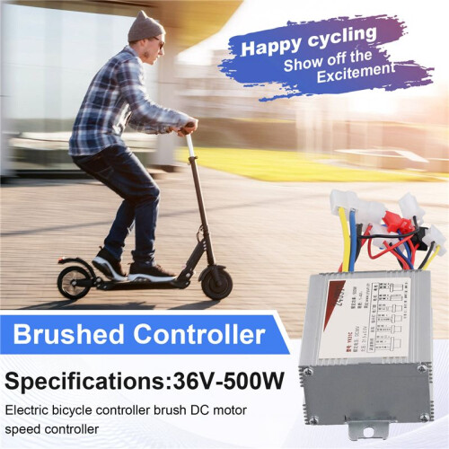 Electric Bike Bicycle Brushed Controller 36V 500W Electric Scooter Controller Brush  Motor Speed Controller