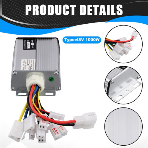 Electric Bike Bicycle Brushed Controller 48V 1000W Electric Scooter Controller Brush  Motor Speed Controller