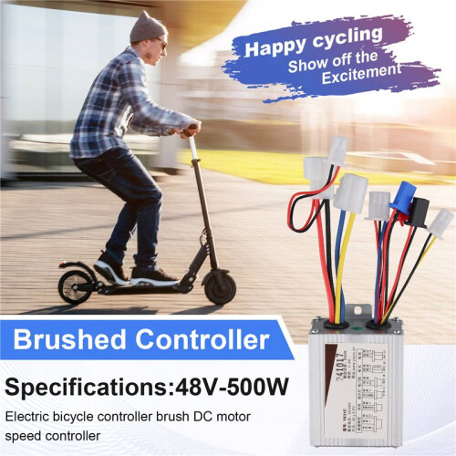 Electric Bike Bicycle Brushed Controller 48V 500W Electric Scooter Controller Brush  Motor Speed Controller