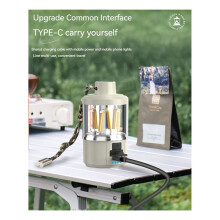 Lampe de Camping Portable COB Chaude et Puissante à LED, Lampe de Poche Rechargeable pour Tente de Pêche D'Urgence en Plein Air, Lampe en Tungstène