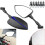 Motorcycle Universal 10mm 8mm Rearview Mirror Axe Rear View Mirror Side Mirror with 6 Screw 7