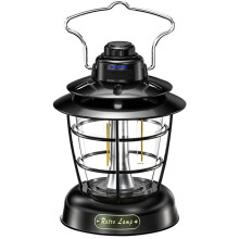 Retro Lantern Outdoor Multi-Function Camping Tent Light USB Charging Portable Lantern Home Camping Light A