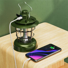 Lanterne Rétro Multifonction pour Camping, Tente, Lampe Intelligente, Chargement USB, Portable, Lampe de Camping à Domicile C