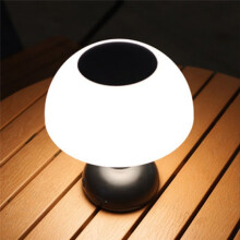 Lampe de Table Solaire en Forme de Champignon, Lampe de Camping Portable en Plein Air, Lampe Solaire en Forme de Champignon