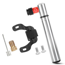 Bärbar Cykelpump 130psi Minicykelpump Bärbar Däckpump för Landsvägs Mountainbike Integrerad Ventil Silver