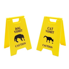 2 Stuks Waarschuwingsbord voor Honden en Katten, Plastic voor Buiten, Tuin, Gazon, Huisdier, Kat, Braaksel, Waarschuwingsbord, Badkamerdecoratie