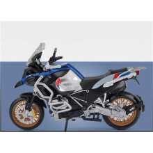 1:12 Alloy Diecast Motorcycle Model with Steering Wheel Replica Blue Collectible