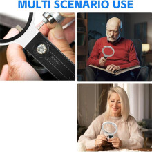 40 X 30 X 10 Times Magnifying Glass, 36 LED Light-Emitting Magnifier, Suitable for Elderly Reading, Close Work, Jewelry
