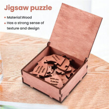 Valentines Day Heart Shape Puzzles,20 Reasons I Love You,Wooden Puzzle Gift,Heart Shaped Engraved Love Gift for Her