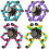 Fidget Spinner 4Pack Transformable Design Compact Pocket Size Durable Plastic Sensory Toy 1