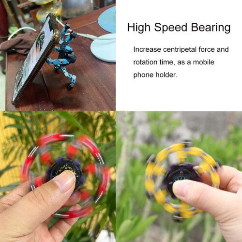 Fidget Spinner 4Pack Transformable Design Compact Pocket Size Durable Plastic Sensory Toy 2