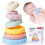 Silicone Stacking Ring Teether Toy with Soft Nesting Rings for Baby Early Learning Play 1