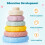 Silicone Stacking Ring Teether Toy with Soft Nesting Rings for Baby Early Learning Play 4
