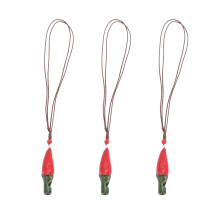Whistle Necklace Set Ceramic Red Pepper Pendant for Kids and Adults Emergency Safety Wear
