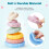 Silicone Stacking Ring Teether Toy with Soft Nesting Rings for Baby Early Learning Play 5