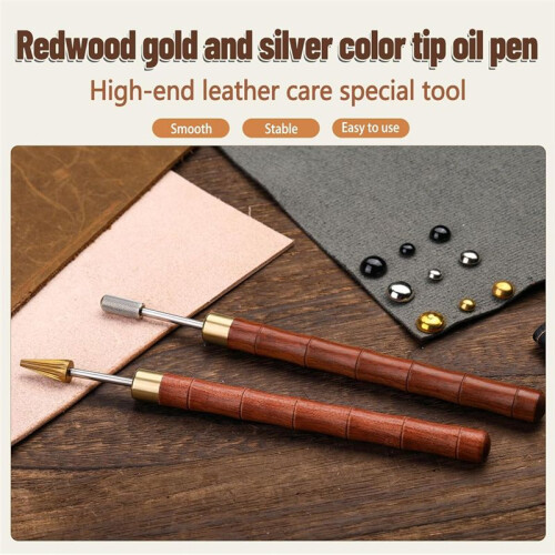 2pcs Leather  Dye Pens, Leather  Roller Pen Applicator, Leather  Printing Tools for Leather  DIY Work 1