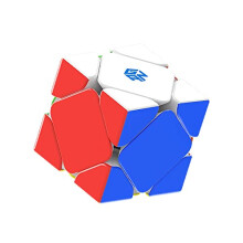 Magnetic Skewb Cube with Magnetic Core Positioning and Adjustable Tension for Speed Puzzle Competition
