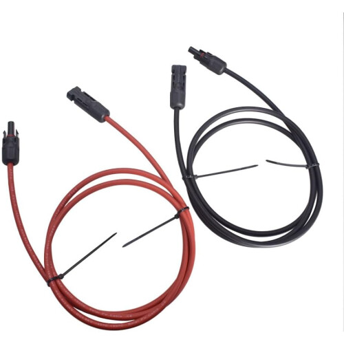 5ft Black and Red Solar Panel Extension Cable with MC4 Connectors, OEM Fit, Durable Performance 1