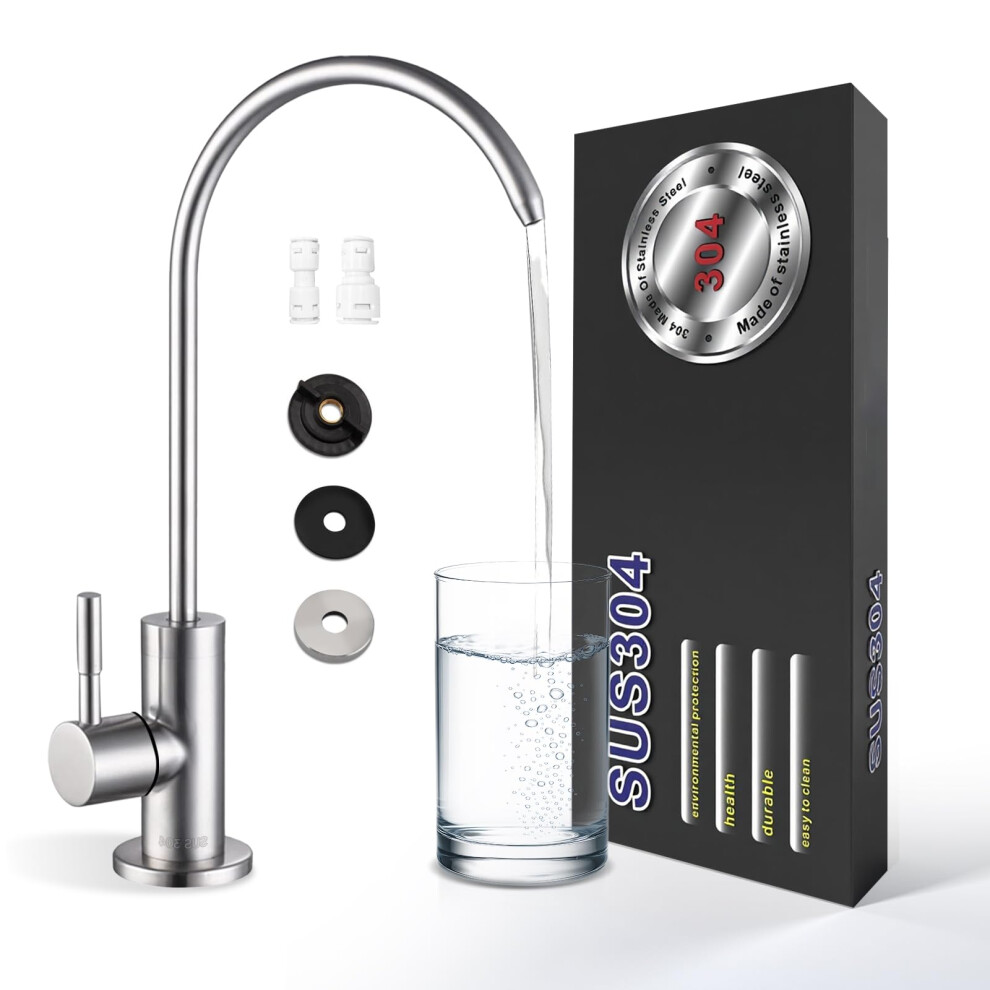 Lead Ro Faucet For Kitchen Sink, Stainless Steel Reverse Osmosis Tap, Brushed Nickel Finish 9169991139272