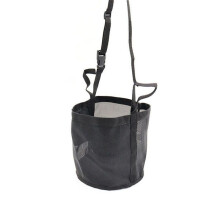 Adjustable Elastic Hay Feed Bag for Horses - Outdoor Neck Feeding Bag in Black S-18x21cm