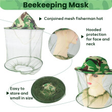 Camouflage Patten Beekeeper Hat Beekeeping Face Mask