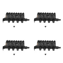 6X Pc 8 Canaux Fan Hub 4 Bouton de Refroidissement Contrôleur de Vitesse du Ventilateur pour Cpu Cas Hdd Vga Pwm Fan Pci Support D'Alimentation 12 V