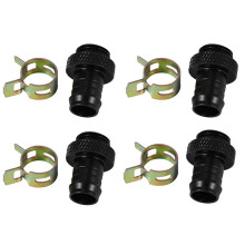 8 Stücke Barb Beschlag Computer Wasser Kühlung Kühler Kupfer Kühl Körper Kühler Klemme für 3/8 Zoll Id Schläuche G1 / 4 Verchromt Del