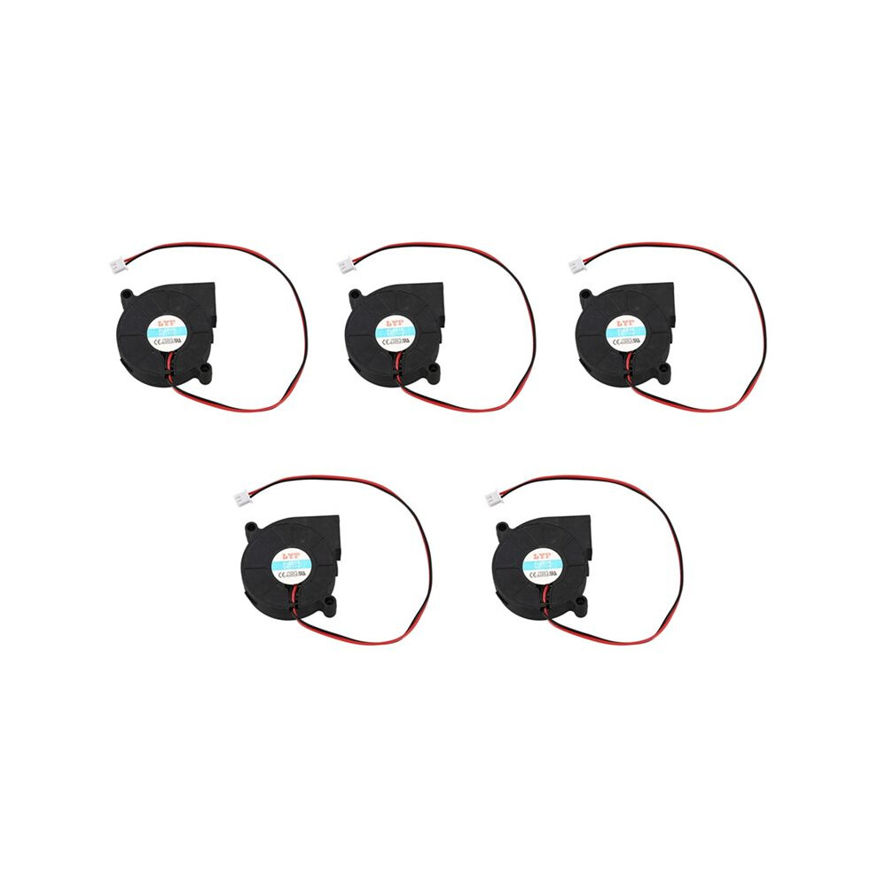 5 Pcs 50Mmx15mm 3500Rpm Brushless Cooling Blower Fan 12V 0.16A 4713045236056
