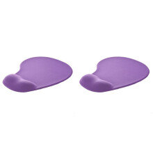 2X Lila Silikon Gel Handgelenkauflage Mauspad Matte für Laptop Desktop Pc