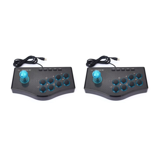 2X Wired Game Controller Game Rocker USB Arcade Joystick USBF Stick for PS3 Computer PC Gamepad Gaming Console 1