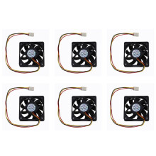 6X VENTOLA DISSIPATORE RAFFREDAMENTO per PC 60X60 mm 12V