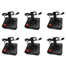 6X Spielen Joystick Controller für 2600 Spiel Rocker mit 4 Wege Hebel und Einzel Aktion Taste Retro Gamepad