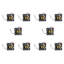10pièces 70X70mm 12V 3 Broches PC Computer Case CPU  Brushless Cooler Cooling Fan Noir