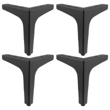 4pcs Matte Black Metal Furniture Legs, Heavy Duty Sofa Legs for Cabinet Table Couch Replacement