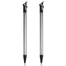 2X Pen Tapping Screen Metal Telescopic Pen Stylus Pen for New 3DS LL / XL