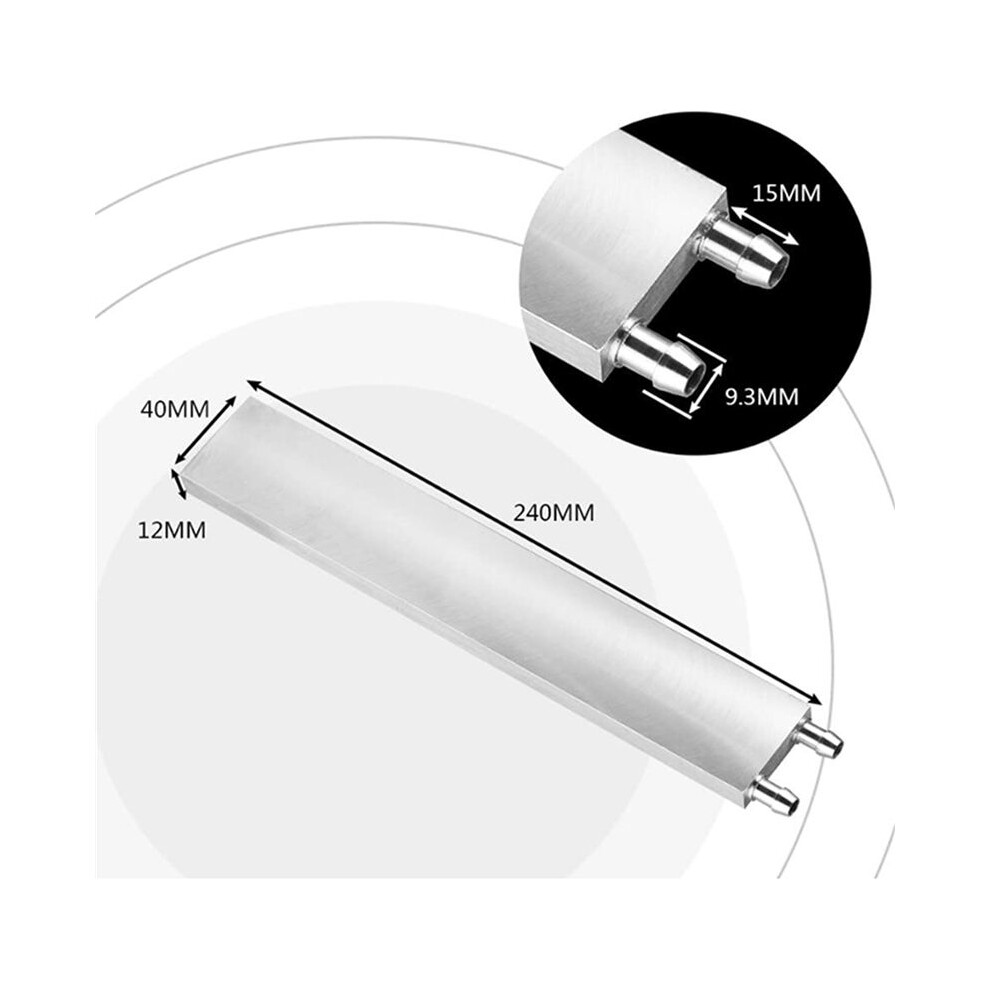 2X Aluminum Liquid-Water Cooling Block for Computer Cpu Radiator for Pc ...