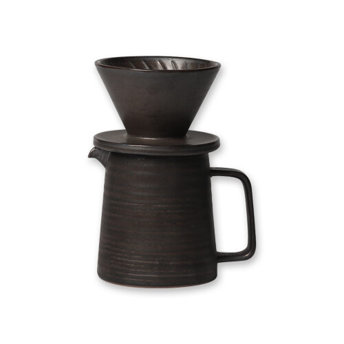 Stone Handmade Pour Over Coffee Machine Set, Ceramic Coffee Breaky Hand Dripper, 16oz