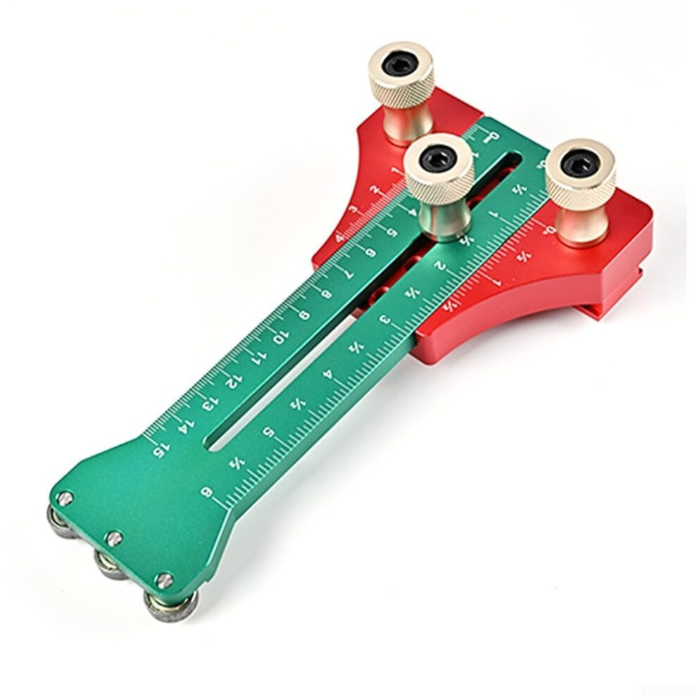 Adjustable Thin Rip Jig For Table Saw With Precision Aluminum Guide, Fits Standard Saws, Red/Green 9169991139395