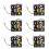 6pcs 70x70mm 12V 3-Pin PC Computer Case CPU  Brushless Cooler Cooling Fan Black 1
