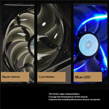 3X COOLER MASTER Ventilateur de Châssis 120 120mm PWM Ventilateur de Châssis Silencieux Gale Volume 12025 (Lumière Bleue)